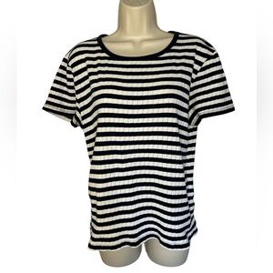 J. crew Striped Navy and White Women's Top